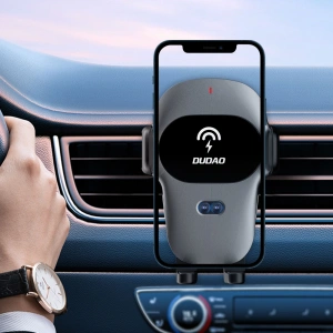 Wholesale Dudao car holder with built-in Qi wireless charger 15W gray (F20xs) - DDA164 - {ean13} - Hurt