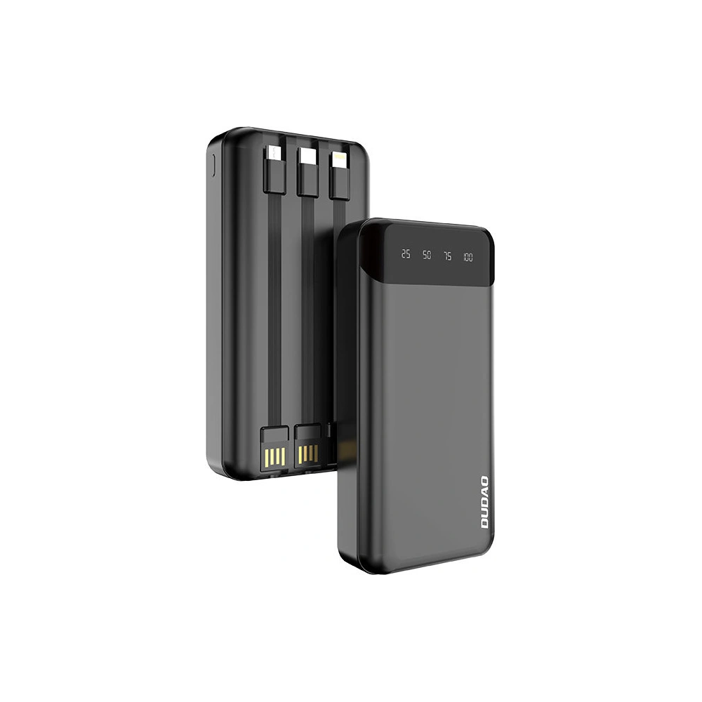Hurtownia GSM - Powerbank Dudao 20000mAh s 3 vestavěnými kabely USB-C/microUSB/Lightning černý (K6Pro+) - DDA166 - {ean13} - Hurt