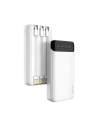 Powerbank Dudao 20000mAh se 3 vestavěnými kabely USB-C/microUSB/Lightning bílý (K6Pro+)