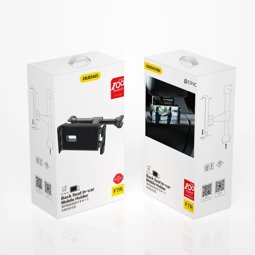 Uchwyt samochodowy na zagłówek Dudao czarny (F7R)