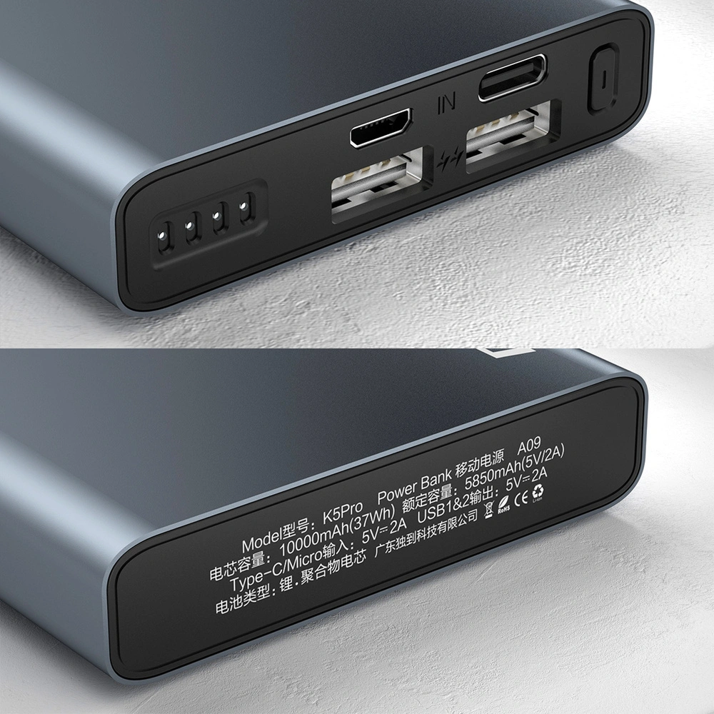 Hurtownia GSM - Powerbank Dudao 10000mAh LED displej stříbrný (K5Pro) - DDA175 - {ean13} - Hurt