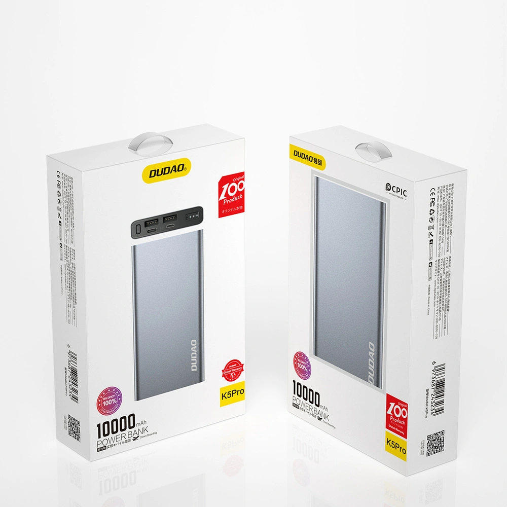 Hurtownia GSM - Powerbank Dudao 10000mAh LED displej stříbrný (K5Pro) - DDA175 - {ean13} - Hurt