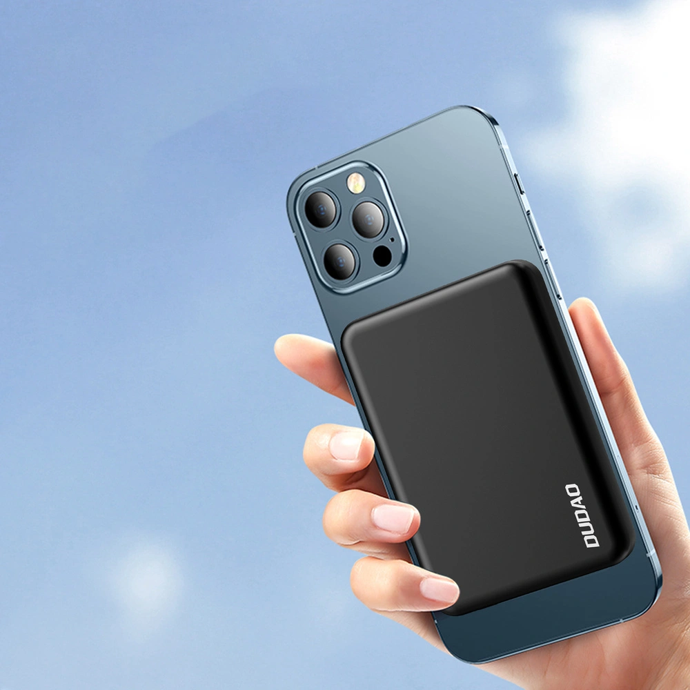 Hurtownia GSM - Powerbank mit kabellosem Laden Dudao MagSafe 5000mAh + Ring für magnetisches Laden schwarz (K14S) - DDA176 - {ean13} - Hurt