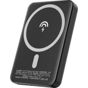 Hurtownia GSM - Powerbank s bezdrátovým nabíjením Dudao MagSafe 5000mAh + magnetický nabíjecí kroužek bílý (K14S) - DDA177 - {ean13} - Hurt