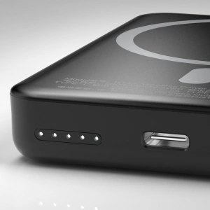 Hurtownia GSM - Powerbank mit kabellosem Laden Dudao MagSafe 5000mAh + magnetisches Ladegerät Ring weiß (K14S) - DDA177 - {ean13} - Hurt