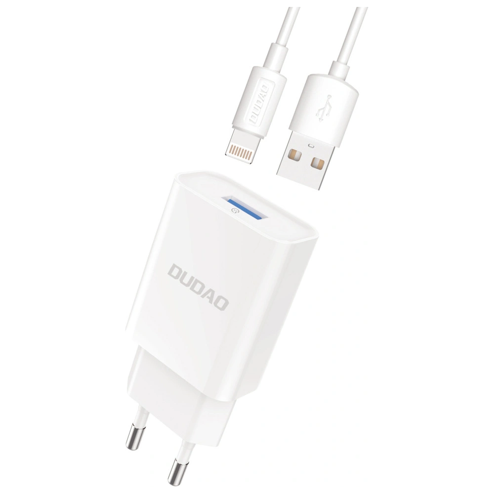 Hurtownia GSM - Ładowarka sieciowa Dudao USB QC3.0 12W biały + kabel Lightning 1m (A3EU) - DDA178 - {ean13} - Hurt