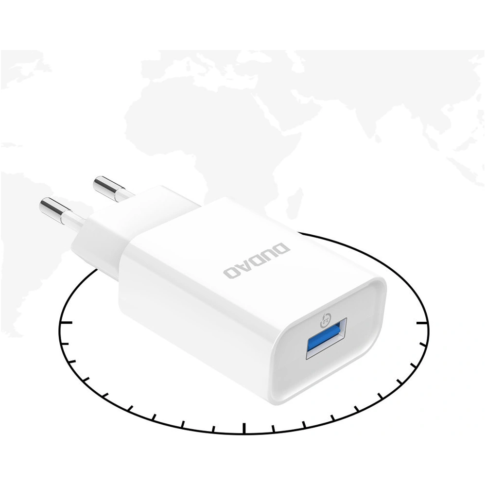 Hurtownia GSM - Netzteil Dudao USB QC3.0 12W weiß + Lightning-Kabel 1m (A3EU) - DDA178 - {ean13} - Hurt