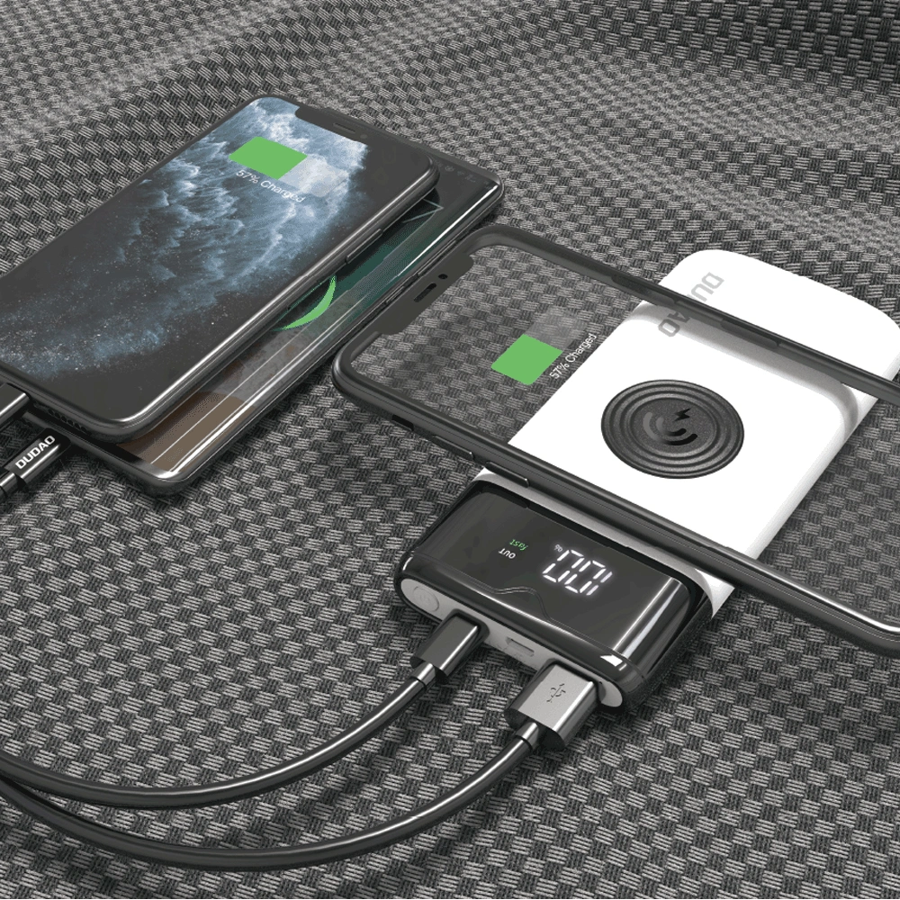Hurtownia GSM - Powerbank mit kabellosem Laden Dudao 10000mAh Power Delivery Quick Charge 5.0 22,5W Qi 15W weiß (K13Pro) - DDA180 - {ean13} - Hurt
