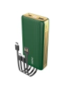 Powerbank Dudao 20000mAh s vestavěnými kabely, LED displej, zelený (K4Pro)