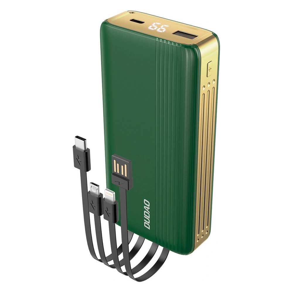 Hurtownia GSM - Powerbank Dudao 20000mAh mit eingebautem Kabel, LED-Display, grün (K4Pro) - DDA182 - {ean13} - Hurt