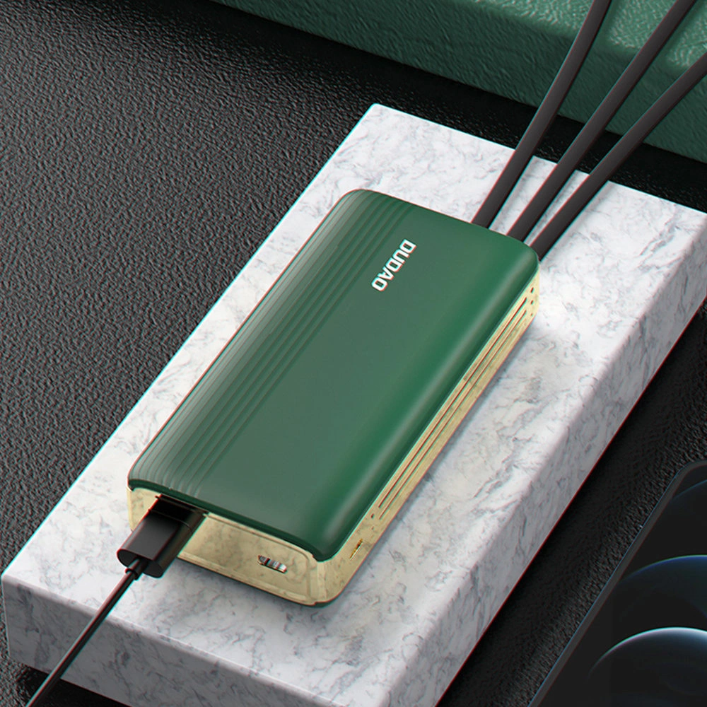 Hurtownia GSM - Powerbank Dudao 20000mAh mit eingebautem Kabel, LED-Display, grün (K4Pro) - DDA182 - {ean13} - Hurt