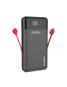Powerbank Dudao 30000mAh s vestavěnými kabely černý (K1Max)
