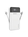Dudao K1Max 30000mAh power bank with built-in cables white (K1Max-white)