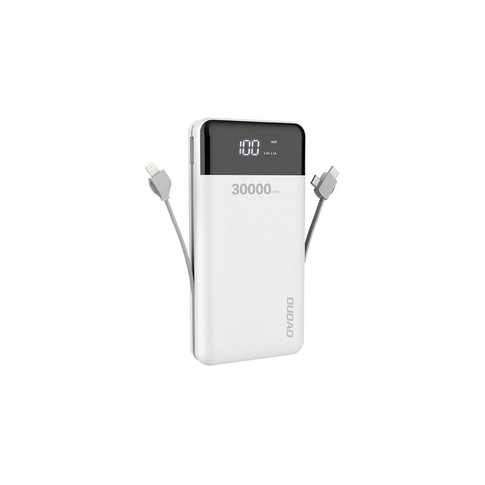Hurtownia GSM - Powerbank Dudao 30000mAh s vestavěnými kabely bílý (K1Max) - DDA187 - {ean13} - Hurt
