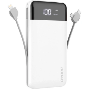 Powerbank Dudao 20000mAh mit eingebauten Kabeln weiß (K1Pro)