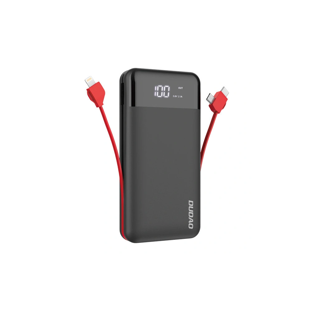 Hurtownia GSM - Powerbank Dudao 20000mAh z wbudowanymi kablami czarny (K1Pro) - DDA189 - {ean13} - Hurt