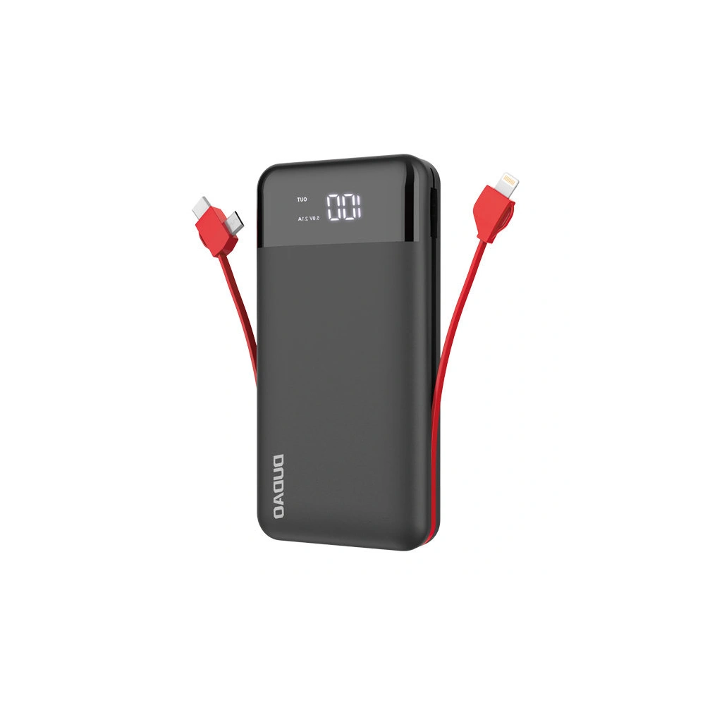 Hurtownia GSM - Powerbank Dudao 20000mAh z wbudowanymi kablami czarny (K1Pro) - DDA189 - {ean13} - Hurt