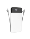 Powerbank Dudao 2xUSB 10000mAh 2A cablu încorporat 3w1 Lightning/USB-C/microUSB 3A alb (K1A)