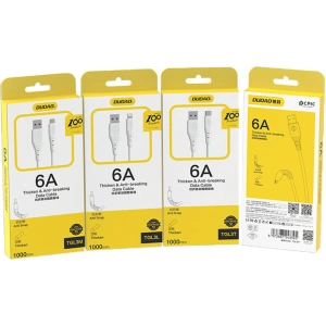 Hurtownia GSM - Kabel Dudao USB/Lightning 6A 1 m bílý (TGL3L) - DDA197 - {ean13} - Hurt