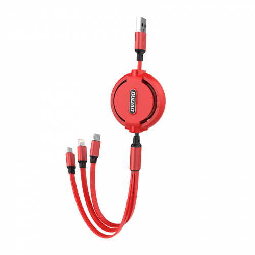 Dudao Distributor - 6973687243715 - DDA205 - Dudao L8H cable 3in1 extendable 1.1m red (L8H-red) - B2B homescreen
