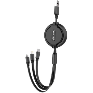 Hurtownia GSM - Kábel Dudao 3w1 hosszabbítási lehetőséggel 1.1m fekete (L8H-black) - DDA206 - {ean13} - Hurt