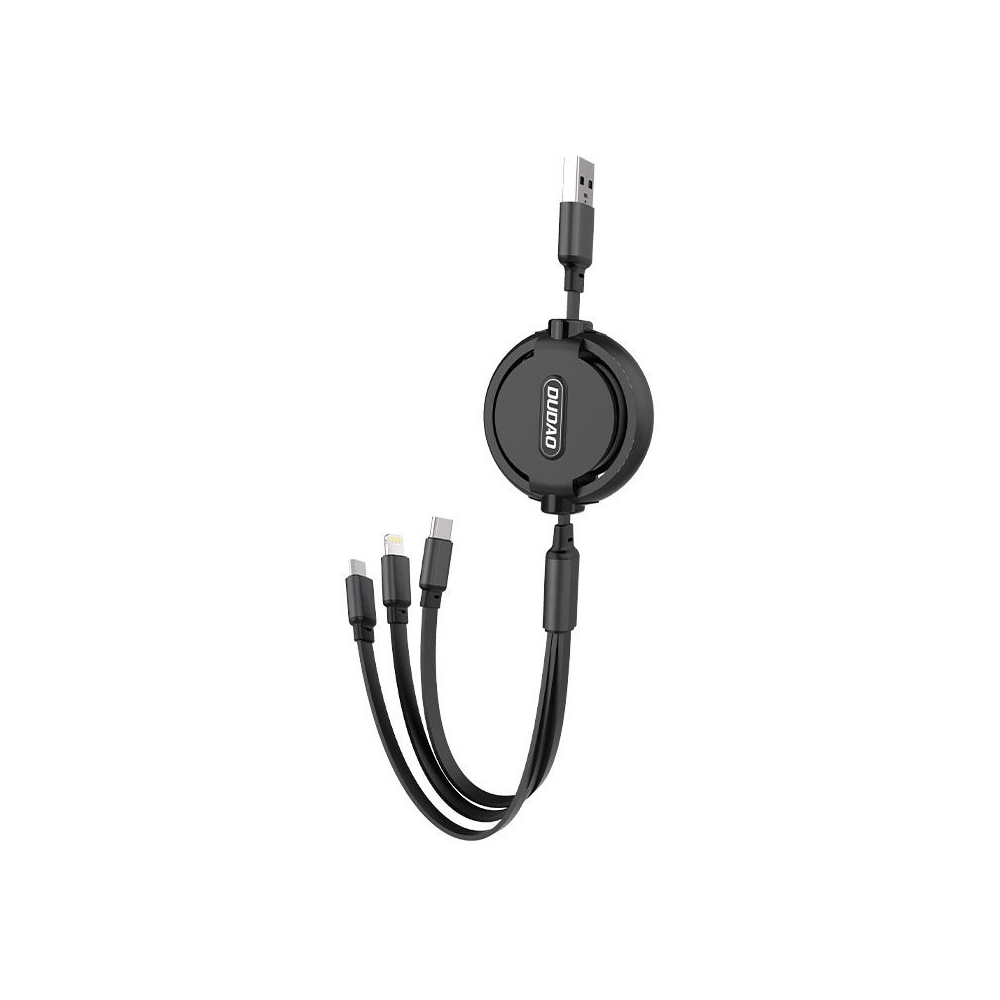 Hurtownia GSM - Kabel Dudao 3w1 s možností prodloužení 1.1m černý (L8H-black) - DDA206 - {ean13} - Hurt