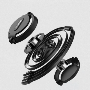 Hurtownia GSM - Kábel Dudao 3w1 hosszabbítási lehetőséggel 1.1m fekete (L8H-black) - DDA206 - {ean13} - Hurt