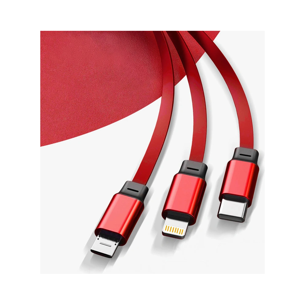 Hurtownia GSM - Kabel Dudao 3w1 s možností prodloužení 1.1m černý (L8H-black) - DDA206 - {ean13} - Hurt