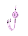 Hurtownia GSM - Kábel Dudao 3w1 hosszabbítási lehetőséggel 1.1m lila (L8H-purple) - DDA207 - {ean13} - Hurt