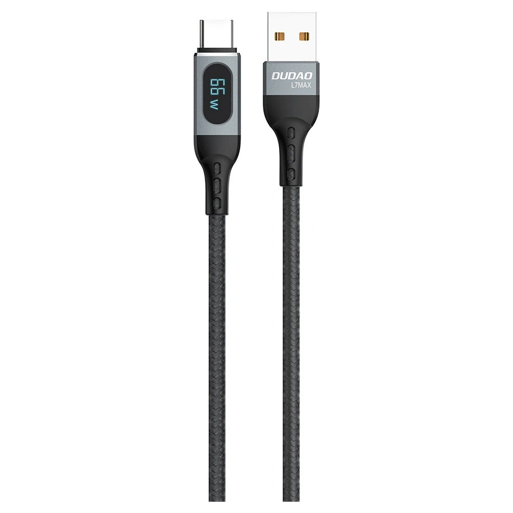 Hurtownia GSM - Kabel Dudao USB - USB-C rychlé nabíjení PD 66W černý (L7Max) - DDA208 - {ean13} - Hurt