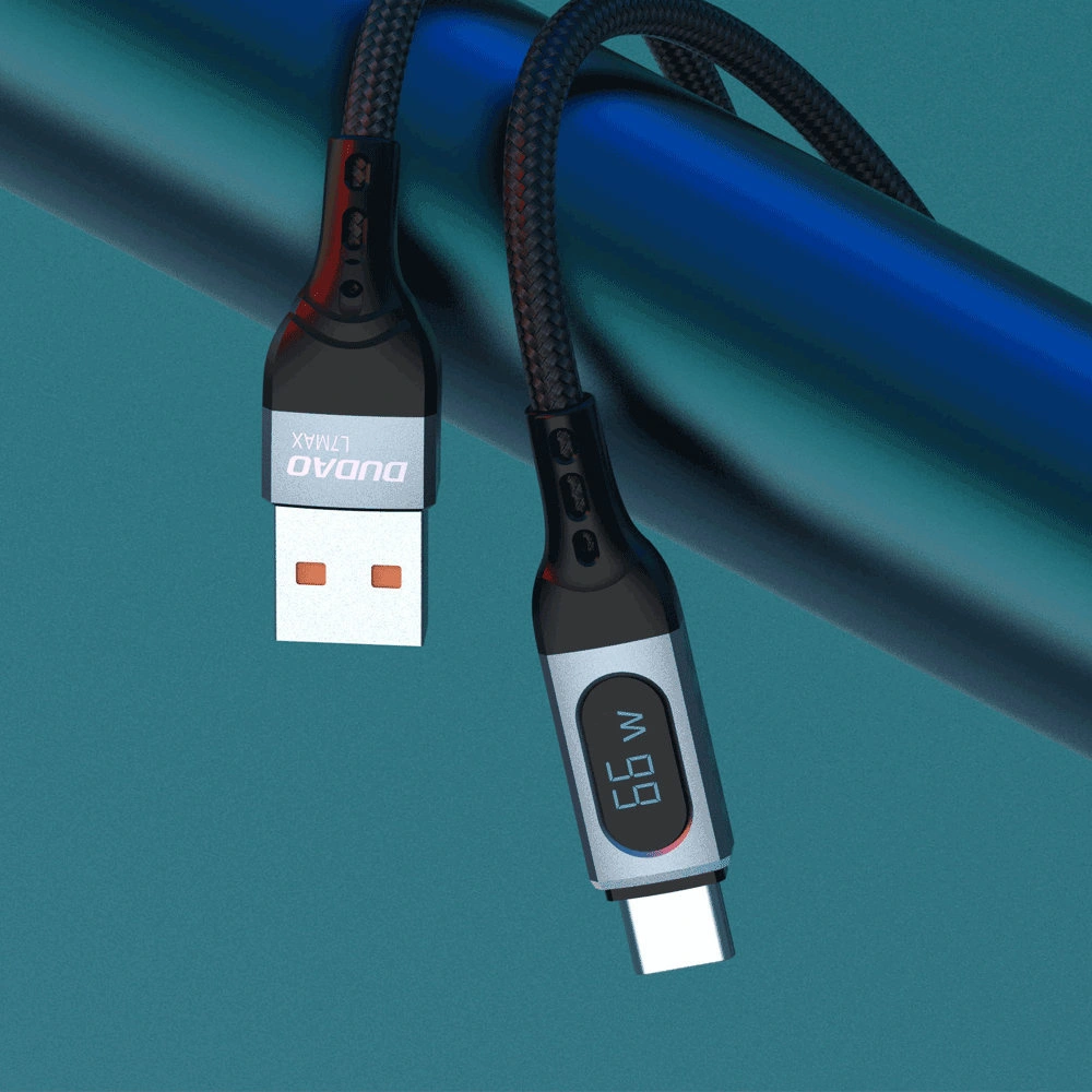 Hurtownia GSM - Kabel Dudao USB - USB-C rychlé nabíjení PD 66W černý (L7Max) - DDA208 - {ean13} - Hurt
