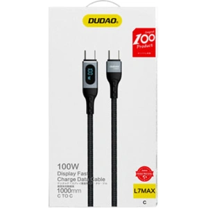 Hurtownia GSM - Kabel Dudao USB-C - USB-C rychlé nabíjení PD 100W černý (L7MaxC) - DDA210 - {ean13} - Hurt