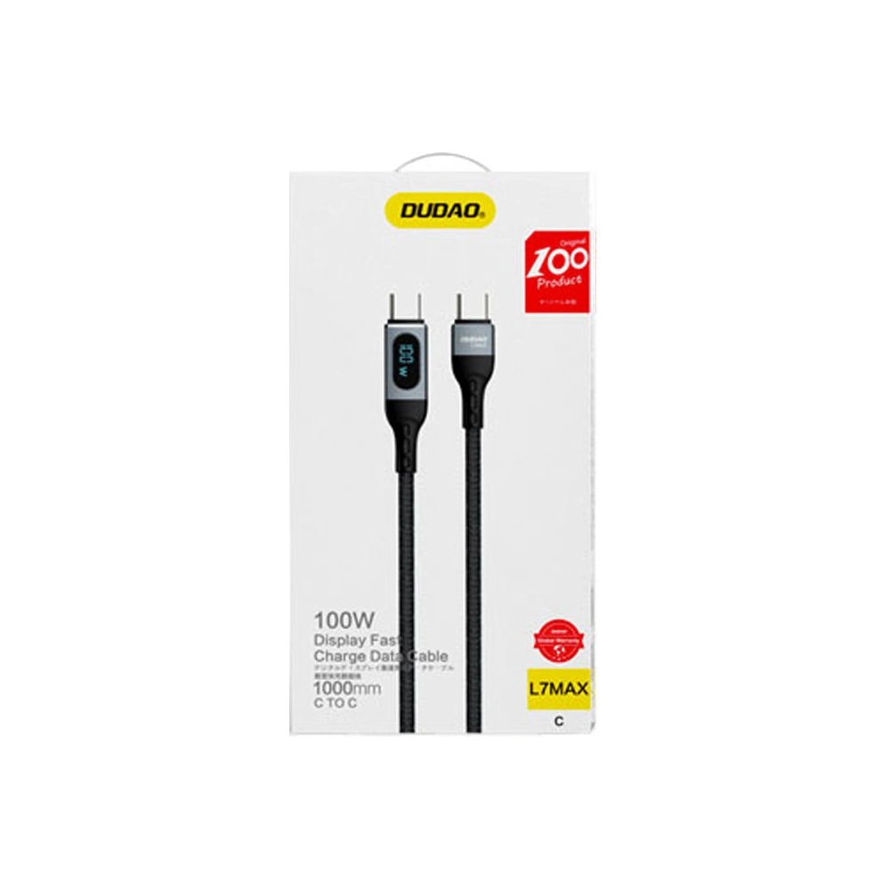 Hurtownia GSM - Kabel Dudao USB-C - USB-C rychlé nabíjení PD 100W černý (L7MaxC) - DDA210 - {ean13} - Hurt