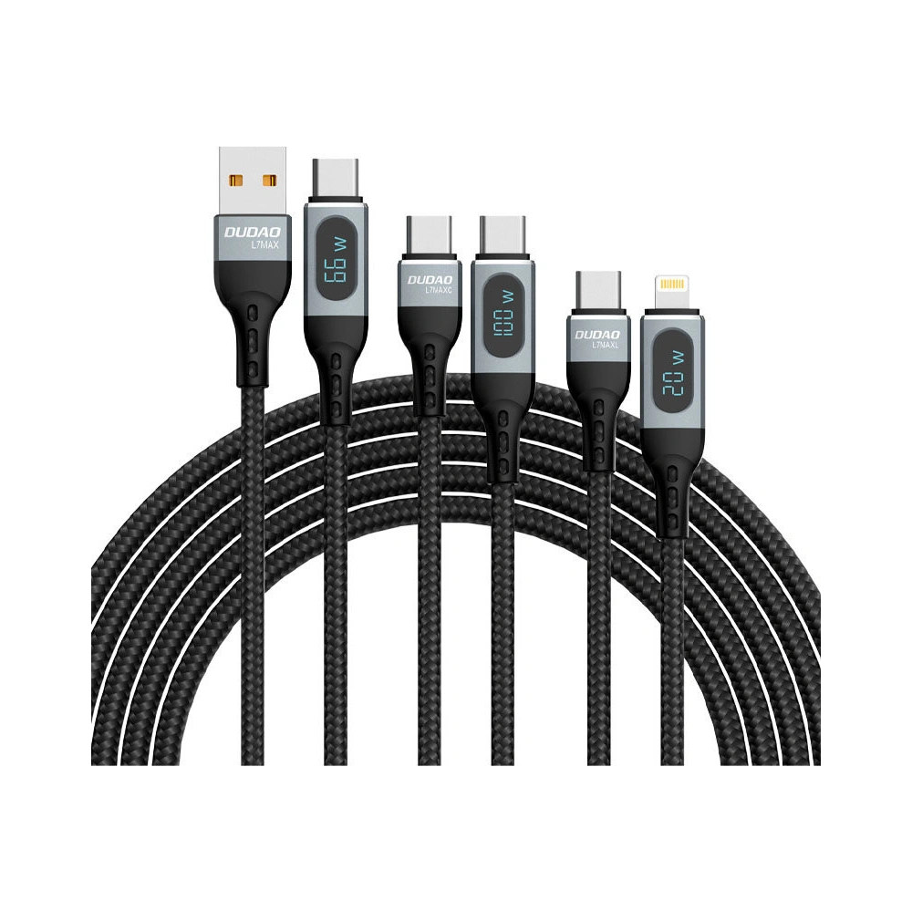 Hurtownia GSM - Kabel Dudao USB-C - USB-C rychlé nabíjení PD 100W černý (L7MaxC) - DDA210 - {ean13} - Hurt