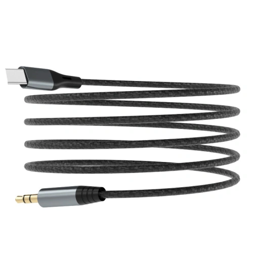 Kabel audio Dudao USB-C - mini jack 3.5mm szary (L11PROT)