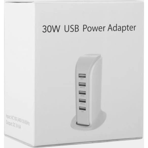 Hurtownia GSM - Síťová nabíječka Dudao 5x USB s vestavěným síťovým kabelem EU bílá (A5EU) - DDA226 - {ean13} - Hurt