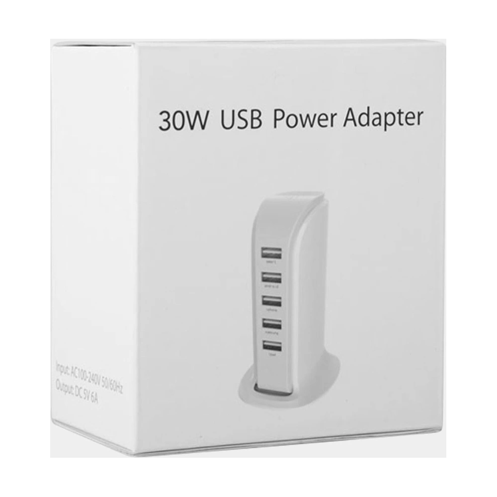 Hurtownia GSM - Síťová nabíječka Dudao 5x USB s vestavěným síťovým kabelem EU bílá (A5EU) - DDA226 - {ean13} - Hurt