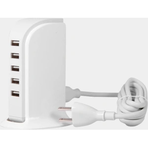 Hurtownia GSM - Síťová nabíječka Dudao 5x USB s vestavěným síťovým kabelem EU bílá (A5EU) - DDA226 - {ean13} - Hurt