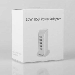 Hurtownia GSM - Síťová nabíječka Dudao 5x USB s vestavěným síťovým kabelem EU bílá (A5EU) - DDA226 - {ean13} - Hurt