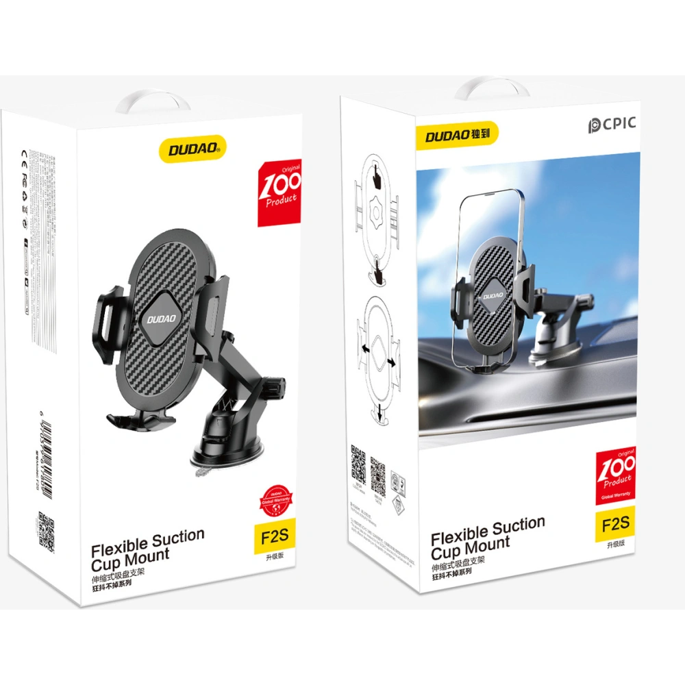 Wholesale Dudao Telescopic Gravity Car Windshield Mount Holder Black (new F2S black) - DDA229 - {ean13} - Hurt