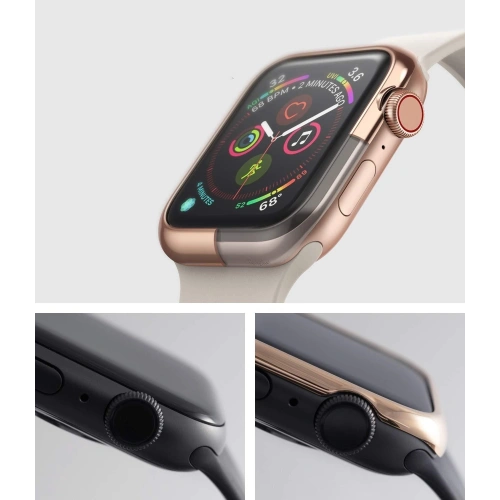 Nakładka Ringke Bezel Styling Apple Watch 4/5/6/7/SE/8/9 40/41MM stal nierdzewna Glossy Pink Gold AW4-40-02