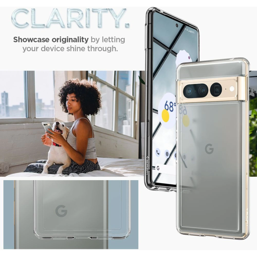 Hurtownia GSM - Case Spigen Ultra Hybrid Google Pixel 7 Pro Crystal Clear - SPN2551 - {ean13} - Hurt