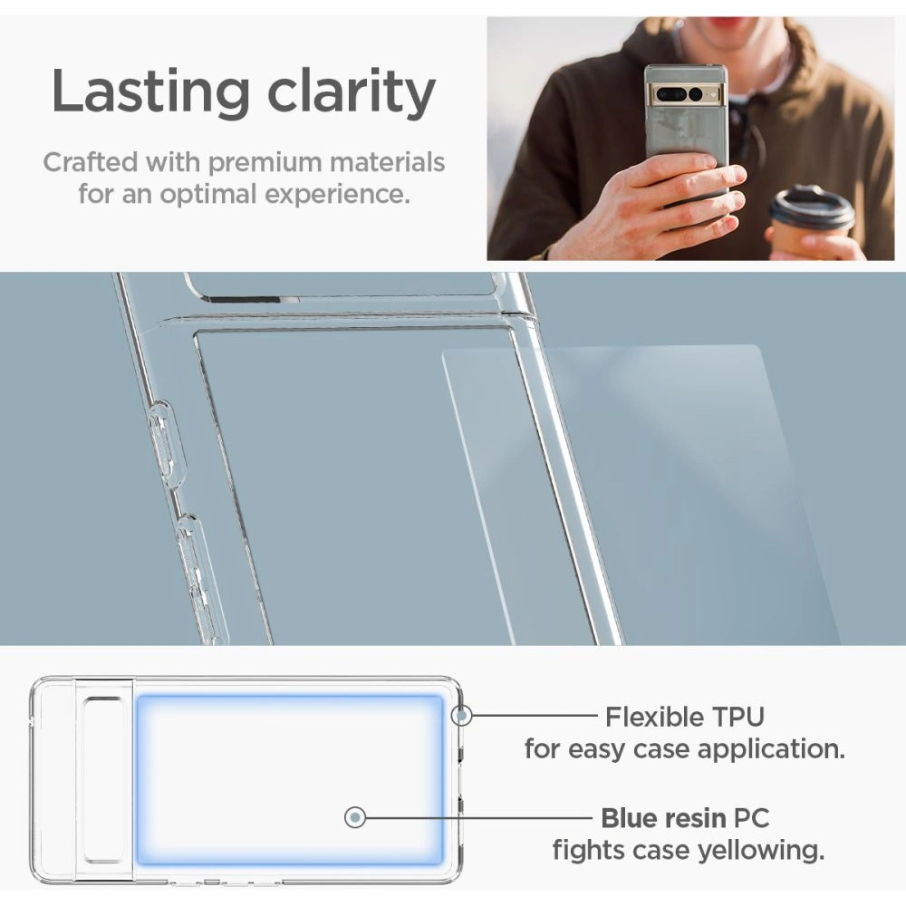 Hurtownia GSM - Case Spigen Ultra Hybrid Google Pixel 7 Pro Crystal Clear - SPN2551 - {ean13} - Hurt