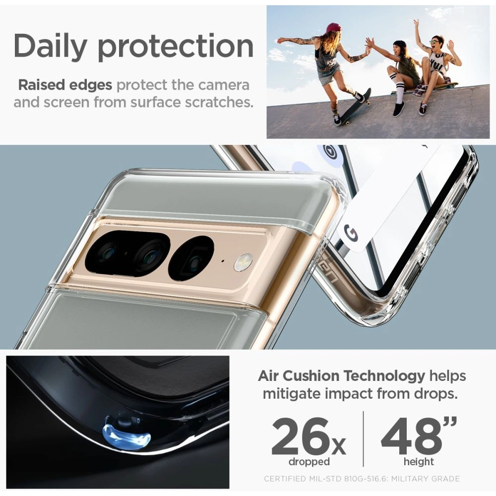 Hurtownia GSM - Case Spigen Ultra Hybrid Google Pixel 7 Pro Crystal Clear - SPN2551 - {ean13} - Hurt