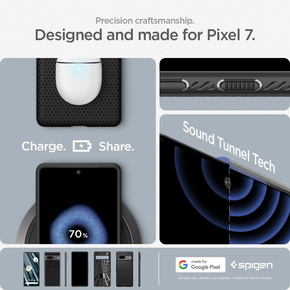 Hurtownia GSM - Etui Spigen Liquid Air Google Pixel 7 Matná černá - SPN2556 - {ean13} - Hurt