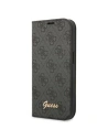 Etui Guess GUBKP14LHG4SHK Apple iPhone 14 Pro černý/black book 4G Vintage Gold Logo