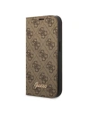 Etui Guess GUBKP14LHG4SHW Apple iPhone 14 Pro brązowy/brown book 4G Vintage Gold Logo