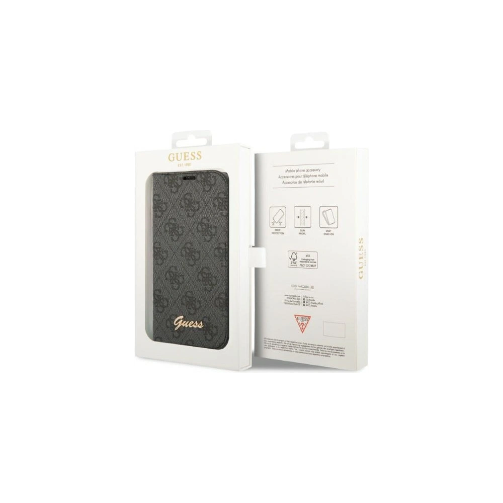 Hurtownia GSM - Etui Guess GUBKP14MHG4SHK Apple iPhone 14 Plus / 15 Plus černý/black book 4G Vintage Gold Logo - GUE2188 - {ean13} - Hurt