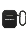 Etui Mercedes AMG AMA2RBK Apple AirPods fekete/szürke Szilikon Nagy Logó