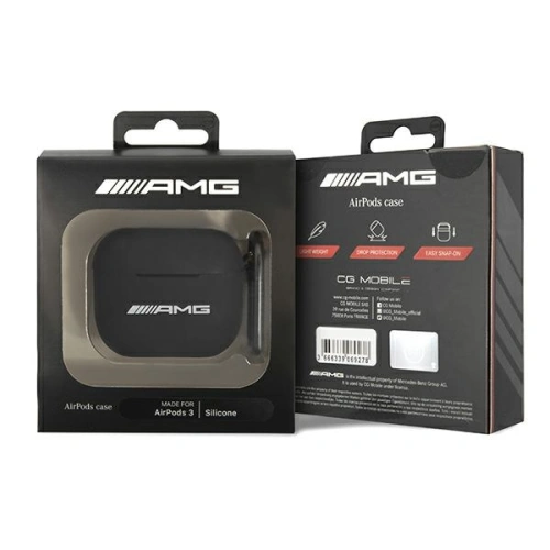 Etui Mercedes AMG AMA3RBK Apple AirPods 3 czarny/black Silicone Big Logo